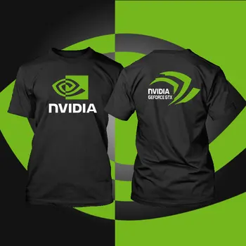 Intel, Nvidia Mužov tričko Geforce GTX hry muži T-shirt camisetas Periférnych zariadení módne novinky, topy, Tričká pánske pohode legrační