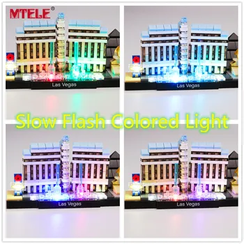 MTELE Značky LED Svetlo Do Auta Hračka Pre Architektúry Las Vegas Compatile S 21047 (NIE Zahŕňajú Modelu)