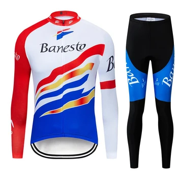 2020 Pro Team Banesto Cyklistické Oblečenie, Dlhé rukávy Priedušná tenké Mužov Cyklistické dresy MTB bike Ropa Ciclismo Cyklus Športové oblečenie