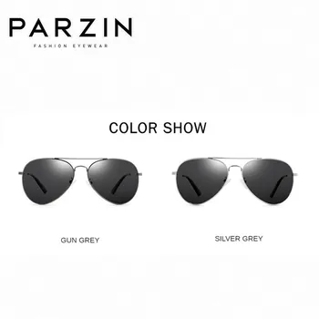 PARZIN Polarizované Mužov slnečné Okuliare Značky Dizajnom Hliníkový Rám Pilot, Slnečné Okuliare Pre Mužov Vodič počas Jazdy Okuliare UV400 6635