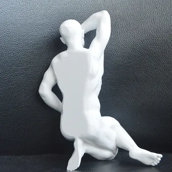 Európska živice presklené umenie, nahý muž socha tvorivé obývacia izba domáce dekorácie office desktop remesiel model figúrky darček