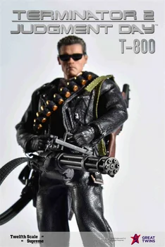 1/12 Arnold Schwarzenegger Akcie Obrázok Terminator 2 Judgenent Deň T800 SKVELÉ DVOJIČKY Zber