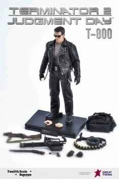 1/12 Arnold Schwarzenegger Akcie Obrázok Terminator 2 Judgenent Deň T800 SKVELÉ DVOJIČKY Zber