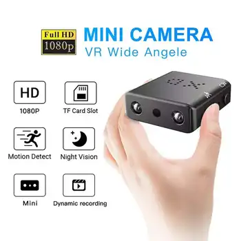HD 1080P Infračervené Nočné Videnie Bezpečnostné Kamery Slučky Nahrávanie Podpora 32GB Karty XD IR-CUT Smart Mini Surveillance Camera