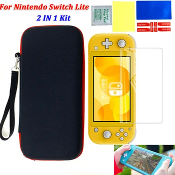 Prenosný Pevný Ochranný obal, Kryt puzdro pre Nintendo Prepínač Lite Vykonávať Puzdro Taška pre Prepínanie Mini, Lite-Príslušenstvo+Tvrdené Gla