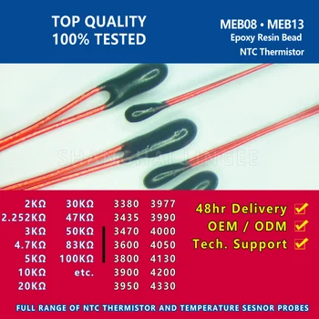 A01 MEB13 10K 3380 3435 Epoxidové živice NTC tepelný odpor thermistor miniatúrne snímač teploty pre batérie v Šanghaji Lingee