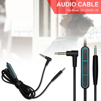 Audio Kábel Pre Bose QC25 Kľudnej Pohodlie Slúchadlá Kábel, Kábel 2,5 mm, 3,5 mm Mikrofón Ovládanie Hlasitosti 1,5 m Headset Príslušenstvo