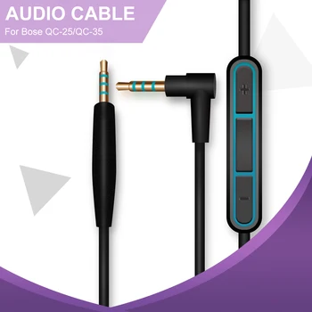 Audio Kábel Pre Bose QC25 Kľudnej Pohodlie Slúchadlá Kábel, Kábel 2,5 mm, 3,5 mm Mikrofón Ovládanie Hlasitosti 1,5 m Headset Príslušenstvo