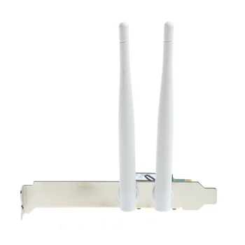 AR9281 Ploche WIFI Karta WLAN Bezdrôtový Wifi PCI-E Karty Adaptéra 300M Dvojité Undetachable Anténa