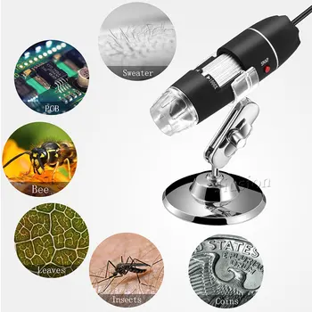 1600X 8 LED Digitálny USB Ručný Mikroskop Mini Kamera Endoskopu Videokamera zväčšovacie sklo Elektronické Stereo Microscopio Micro Kameru