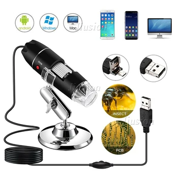 1600X 8 LED Digitálny USB Ručný Mikroskop Mini Kamera Endoskopu Videokamera zväčšovacie sklo Elektronické Stereo Microscopio Micro Kameru