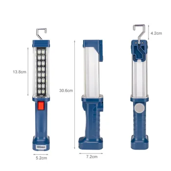 Prenosné 2 Režime 32SMD Baterka Pochodeň USB Nabíjateľné LED Pracovné Svetlo Magnetické Lanterna Háčik na Zavesenie Lampa Pre Outdoor Camping