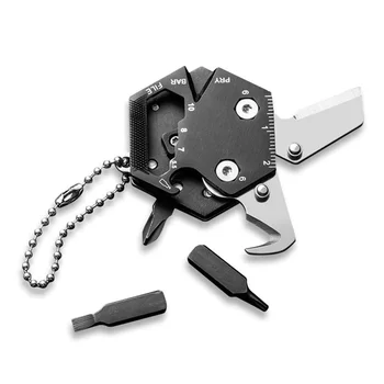 Multitool Keychain Šesťhranné Auta,Skladací Mini Pocket Nástroj Prežitia Set s Nožom Micro skrutkovača Nastavte