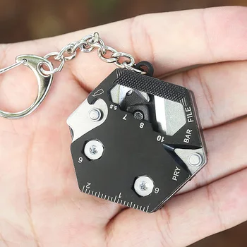 Multitool Keychain Šesťhranné Auta,Skladací Mini Pocket Nástroj Prežitia Set s Nožom Micro skrutkovača Nastavte