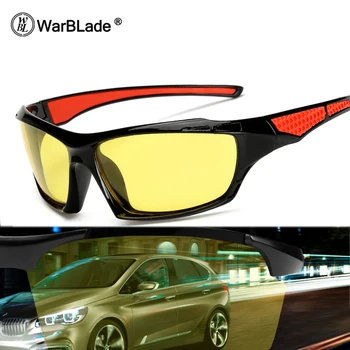 WarBLade Night Vision Okuliare Vodič počas Jazdy Nočné Videnie okuliare Jazdy Žlté Šošovky Klasické Proti Oslneniu Videnie Vodiča Bezpečnosť