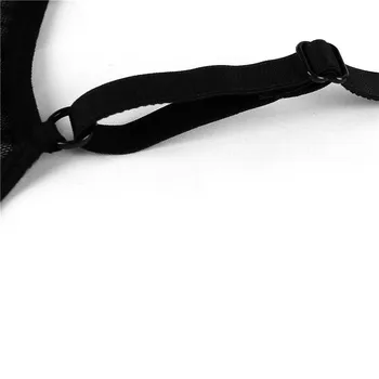 Black Lace Bra Set Ženy, Transparentné Podprsenka + Podväzok Nohavičky Sexy Lingerie Set Plus Veľkosť Erotické spodné Prádlo Červený povrázok RS80804
