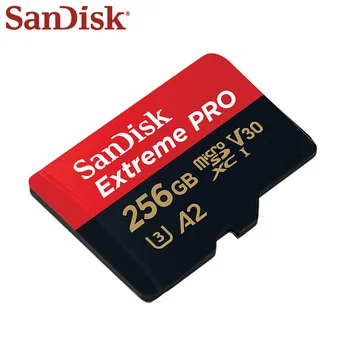 Pamäťová Karta Sandisk 256 GB Class 10 UHS-I Flash Karty U3 Max Rýchlosť Čítanie, 170MB/s A2 V30 Micro SD TF Extreme PRO Karty