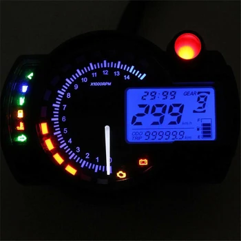 Univerzálne Motocyklové Úpravy Príslušenstva Motocykel LCD Digitálny 15000rpm Rýchlomer Motorke achometer počítadlo kilometrov Dropship