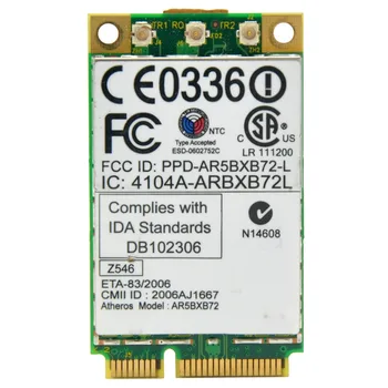 Atheros AR5418 AR5008 2.4 GHz & 5.0 GHz 300Mbps Mini WiFi PCI-e Adaptér Bezdrôtovej siete WLAN Card pre ThinkPad X60 X60S X61 R60 R60 T60