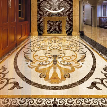 Európsky Štýl 3D Mramorové Dlaždice Podlahy Tapety Obývacia Izba Hotel Luxury 3D Podlahy nástenná maľba PVC Samolepiace Nepremokavé Nálepky