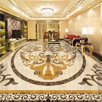 Európsky Štýl 3D Mramorové Dlaždice Podlahy Tapety Obývacia Izba Hotel Luxury 3D Podlahy nástenná maľba PVC Samolepiace Nepremokavé Nálepky