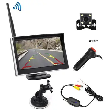 Adeeing Auto HD Vstavaný Wireless Display s Zadná Kamera Bezdrôtový Vysielač Mini parkovacia Kamera 1/4