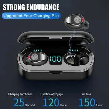 F9 TWS Bluetooth 5.0 Bezdrôtové Slúchadlá Slúchadlá HiFi Mini In-ear Športové Bežecké Headset Stereo Slúchadlá pre Smart Telefón