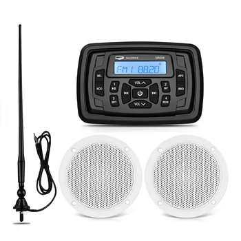 Nepremokavé Morských Stereo Bluetooth Loď Audio FM SOM Auto MP3 Prehrávač+4