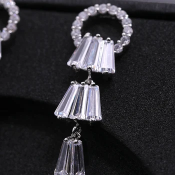 2020 Nové Luxusné Cubic Zirconia zvonkohry Drop Náušnice pre Ženy kórejský Šperky Strapec Visieť Náušnice Vianočný Darček brinco