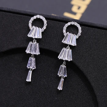 2020 Nové Luxusné Cubic Zirconia zvonkohry Drop Náušnice pre Ženy kórejský Šperky Strapec Visieť Náušnice Vianočný Darček brinco