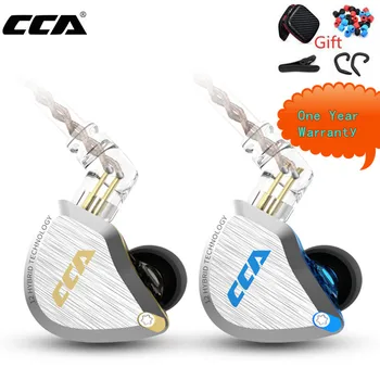 Nový CCA C12 Kovové Headset 5BA+1DD Hybrid 12Units HIFI Basy Slúchadlá In Ear Monitor Slúchadlá potlačenie Šumu Slúchadlá KZ E10