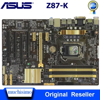 LGA 1150 DDR3 ASUS Z87-K základnú Dosku Intel Desktop Z87 Cpu Core i7/i5/i3 32GB PCI-E 3.0 USB3.0 Pôvodná Používané Z87-K Doske ATX