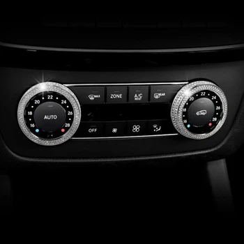 Auto Styling Klimatizácia Gombíky Audio Dekoratívne Kruhu kryt nálepky Na Mercedes Benz M, G, GL SLClass GLE CLK CLS GLS SLK