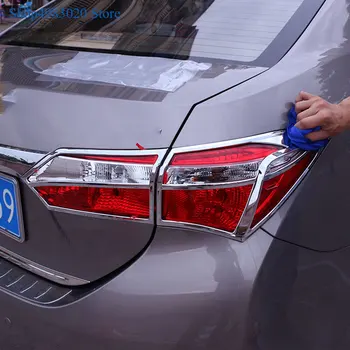 Pre Toyota Corolla 2016 ABS Chrome Svetlometov & zadné Svetlo Lampy Kryt Výbava