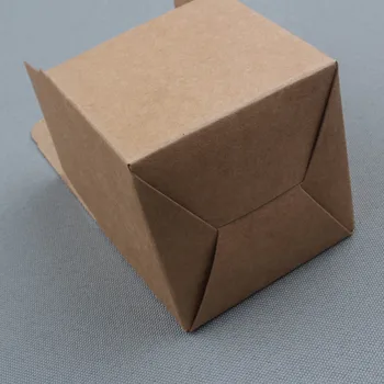 350gsm Kraft lepenka balenie box ľahké montované 60x60x60mm ručné darčekové balenie krabica pre candy 50pcs veľa