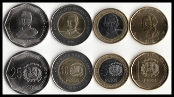 Dominika mince Set 4 Kusov Amerike Mince Nový, Originálny Mince Unc Real