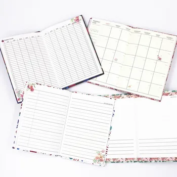 Kórejský Kvetinový Notebook Ročné Mesačný Plánovač Plán Knihy zápisník Notebooky & Časopisoch Roztomilý Kawaii Školy Grafické efekty obchod