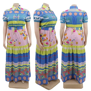 3XL 4XL 5XL Plus Veľkosť Elegantné Afriky Šaty Žien Dashiki Jeseň v Lete Dlho Maxi Šaty Dámske Tradičné Africké Oblečenie