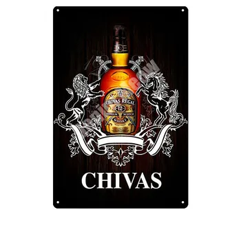 Chivas Regal Doska Pivo Vintage Kovov Cín Prihlásiť Samolepky Na Stenu Bar, Pub Club Výzdoba Domov Stenu Decor Whisky Umenie Plagátu Dosky
