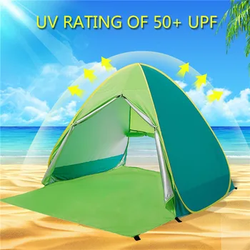 Amping Plážový Stan Pop-Up, Automatické Otvorenie Ultralight Turistické Ryby UV Ochranu pred Slnkom v Tieni Stan Turistika Pláži Stany Markíza XA242G