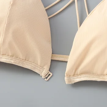 Nové módy Sexy popruh Predné Pracky push up podprsenka pre ženy Bielizeň Krásy Späť Wrap-around bielizeň bezdrôtový bralette intímne