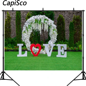 Capisco Láska Svadobný Obrad Pozadie Sobáša Dekorácie Banner Fotografie Pozadí Valentine Záhrada Nuptial Rekvizity