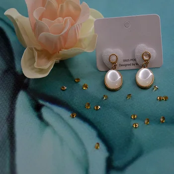 Strieborná Farba Ihly Veľké Opal Náušnice, Zlaté Náušnice Pre Ženy Móda Kórea Šperky Femme 2020 Novej Boho oorbellen