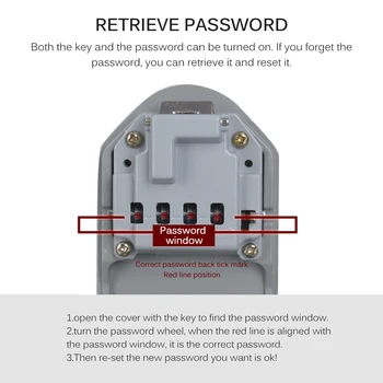 Kľúčové Trezor Heslo Blokovania Tlačidiel Tlačidlo Vonkajšie Bezpečnostné Kľúče Úložný Box Tvorivý Dom Na Tvar Bezpečnosti Na Stenu Kombinačným Zámkom Box