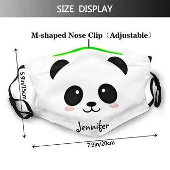 Panda Úst Tvár Masku Kawaii Panda Bear Osobné Pleťová Maska s 2 Filtre Polyester Vtipné Masky