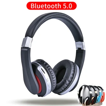 Bezdrôtové Slúchadlá Bluetooth Headset Skladacie Stereo Bass Herné Slúchadlá S Mikrofónom Podpora TF Kariet Pre Mobilný Telefón
