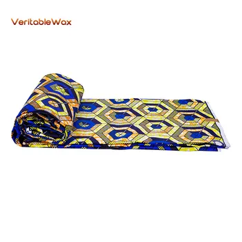 2020 Polyester Vosk Vytlačí Textílie Ankara VeritableWax Vysoko Kvalitné 6 Metrov Afriky Textílie Patchwork Šitie Šaty Plavidlá FP6258