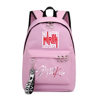 Kórejský Štýl Túlavé Deti Teenager, Školské Tašky pre Dievčatá Batoh Bag Black Pink Batohy Uprostred Vysokej Škole Teen Školskej Tašky