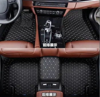 Pre Audi Q7 4M 2016 2017 Príslušenstvo Lear Interiéru Lear Koberce Kryt Auto Nohy Mat Poschodí Pad 1set len sa hodí pre 7 Sedadiel