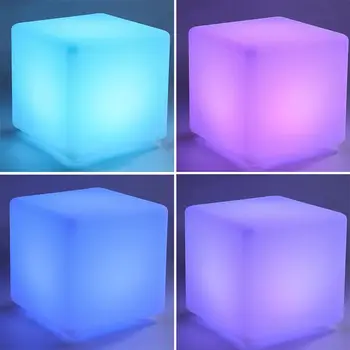 Najnovšie 20 cm RGB LED Svetlo Cube Sedadlo Stoličky Nepremokavé Nabíjateľná LED Osvetlenie + Diaľkové Ovládanie pre Bar Domova Vysokej Kvality